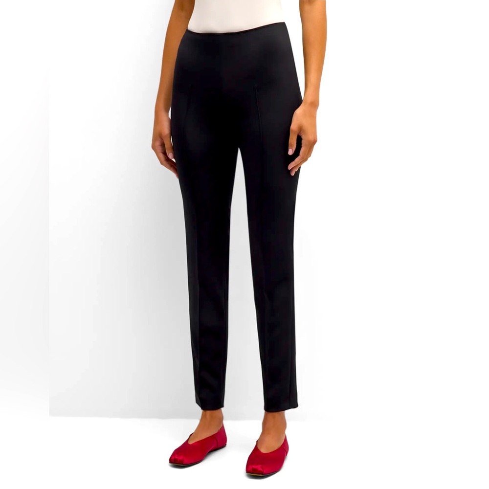 AKRIS Melissa Stretch Silk Pants Black Size 10